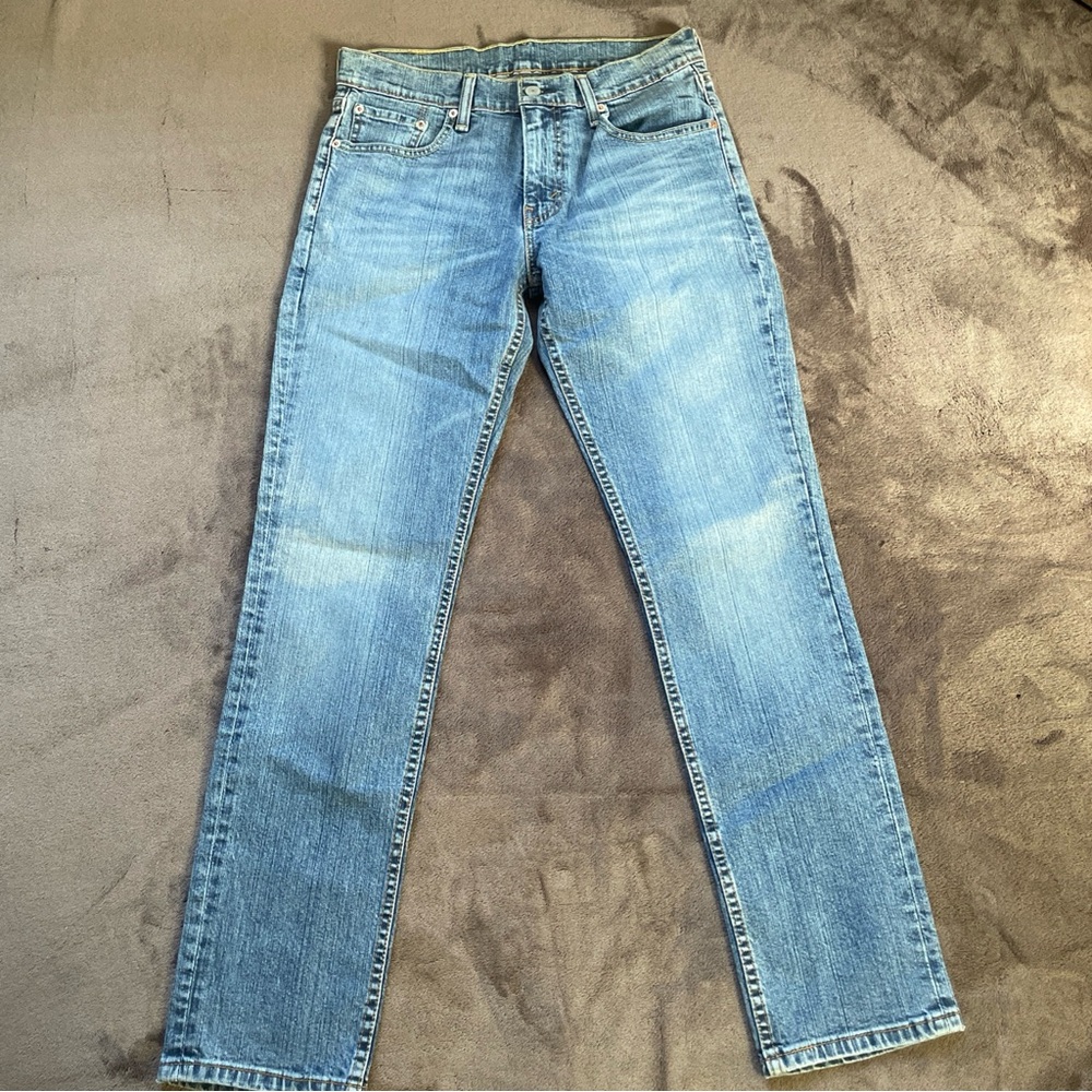 Levi Strauss Co 511 Slim Fit Mens Jeans 30x30 Blue Light Wash Denim